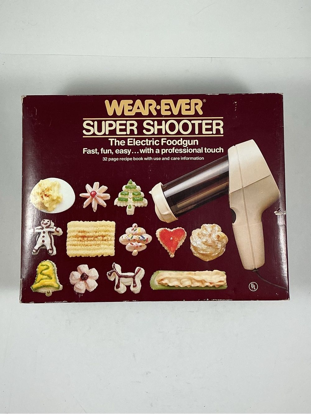 New Wear-Ever Super Shooter Electric Cookie Pastry Press Gun 9 Discs #70123